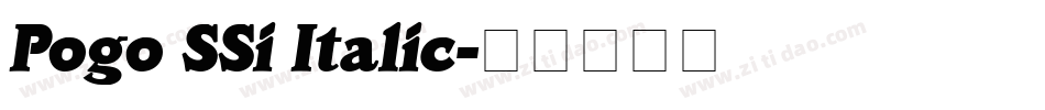 Pogo SSi Italic字体转换